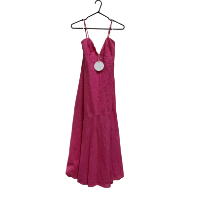 Linen Lux Womens  Size 14 Maxi Dress Pink  
