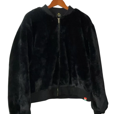 Cotton On and Rabbitohs Womens  Size XL Fur Coat Black