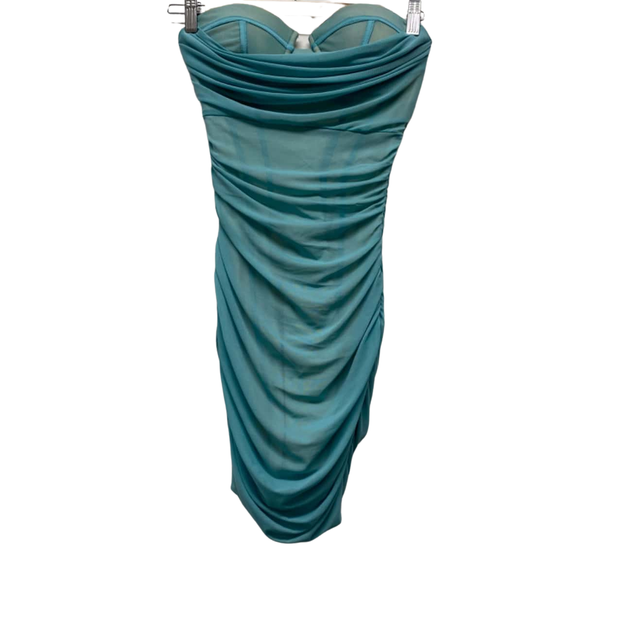 Oh Polly Womens Size 8 Bodycon Dress / Party Dress / Strapless Blue (s)