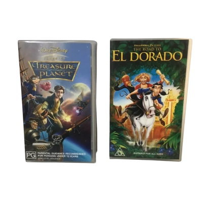 Vintage VHS Tapes Treasure Planet and The Road to Eldorado