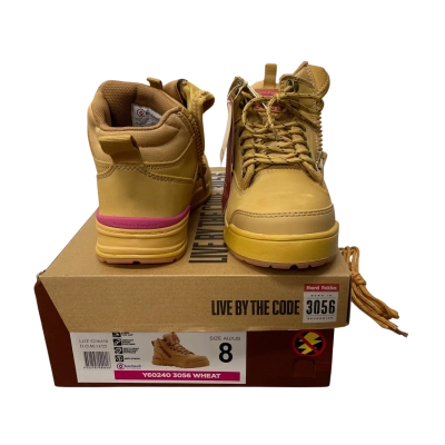 Hard Yakka Womens  Size 8 steel cap Boots Beige 