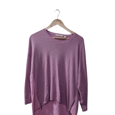 Trenery Women's Size L Long Sleeve Top Pink  / Purple 
