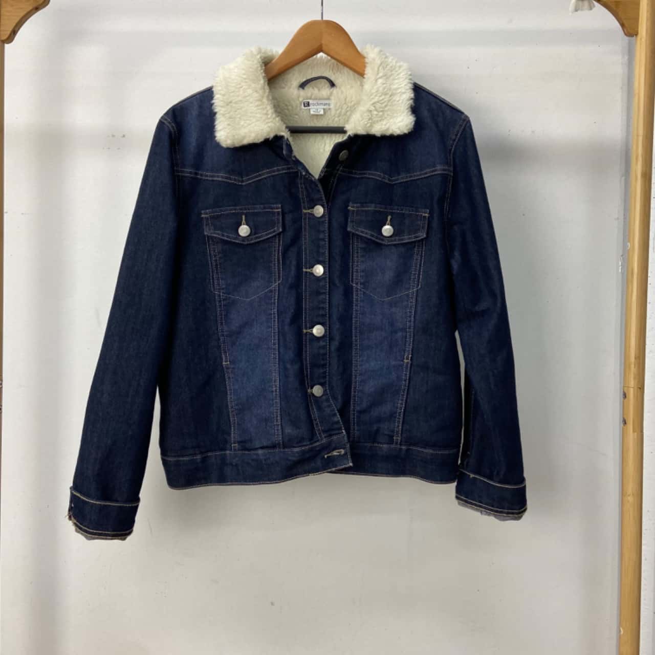 Rockmans Womens Size 14 Denim Fleece Jacket