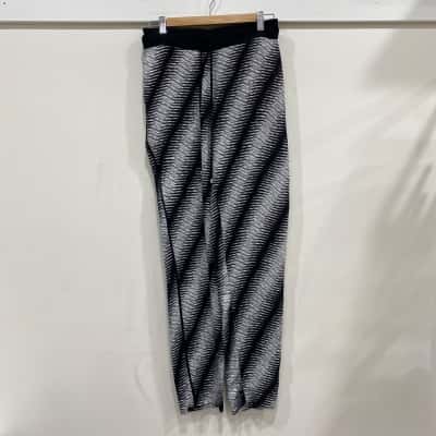 Sass & Bide Womens  Size 6 High Waisted Pants Black  / Pattern / White 