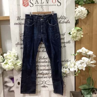 G-Star Raw Brand! Mens Size 29 Waist 30 Leg! Tapered Leg Jeans Blue! 100% COTTON! AMAZING JEANS WITH A BUTTON FLY DETAIL! 3301 DESIGN!