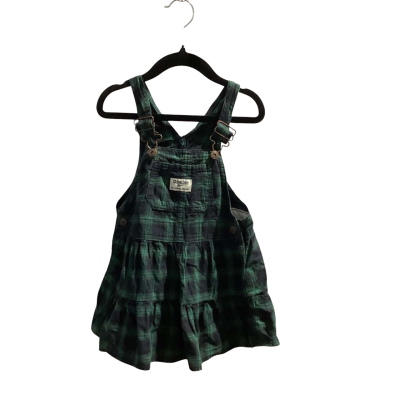 OshKosh Kids  Size 18-24m / 2 Black  / Green Tartan Dress