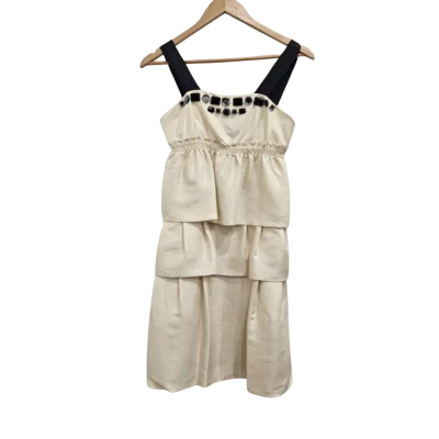 Country Road Womens Size 4 Babydoll Dress Black  / Cream 