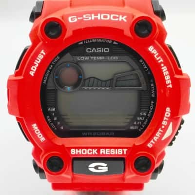 Casio Mens G-Shock Watch Red G7900A - Engraved on back - See Photos