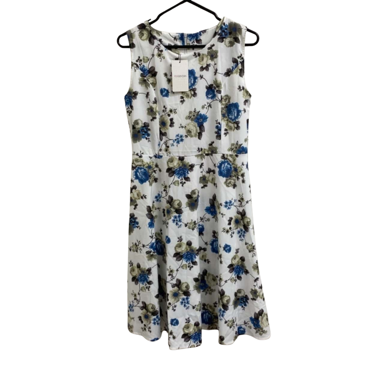 Pink devora floral pattern summer dress (s)