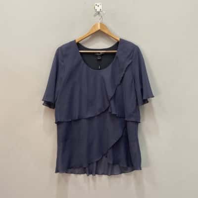 Vivid Womens  Size 18 Short Sleeve Top Grey 