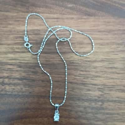 Sparkly Pendant on Chain Stamped '18KGP'