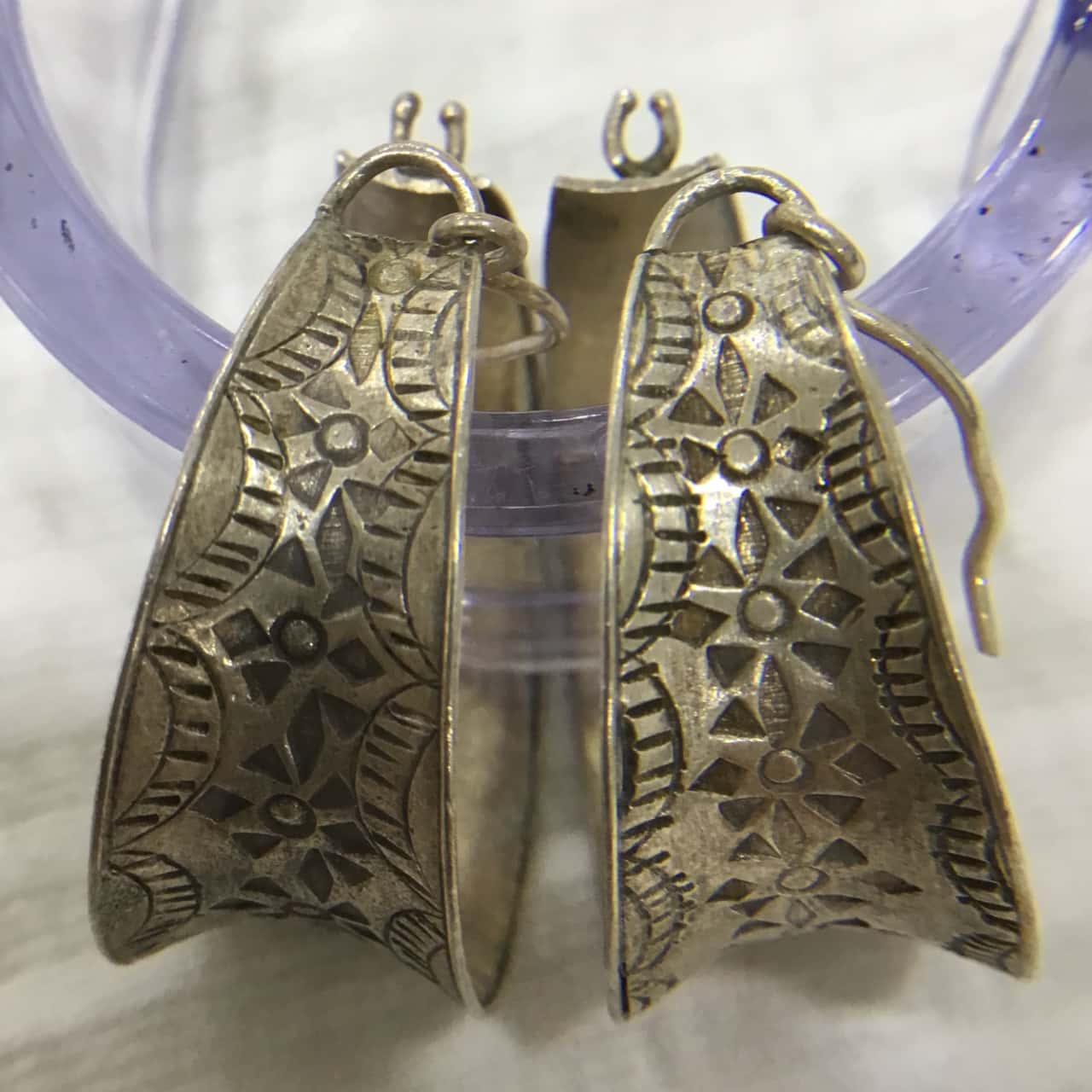 925 Sterling Silver 30mm Oval Vintage Filigree Hoop Earrings For Women - Italy E - Foto 2