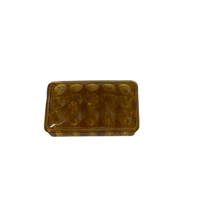 Amber Glass Square Frogger 