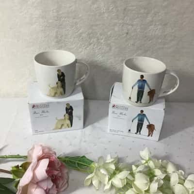 Maxwell & Williams Marc Martin “Hair Dog” and “Big Dog Little Dog” Porcelain Mugs (boxed)