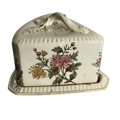 Vintage Floral Cheese Dish 