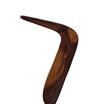 TRADITIONAL AUSTRALIAN ABORIGINAL WOODEN BOOMERRANG
