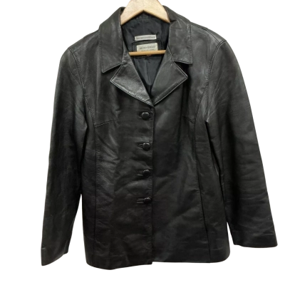 Bruno Veruggi Womens Size M Leather Jacket Black