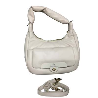NEW Braccialini  Womens Puffy Shoulder Bag Beige 