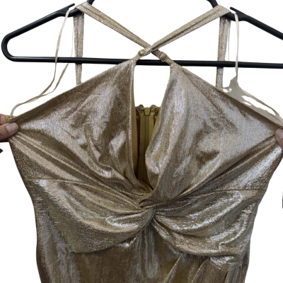  Womens Miss Avenue  Size L Mini Dress Gold 