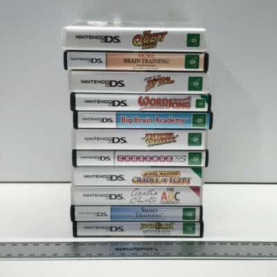 Nintendo DS Video Game Lot Pack 10 Games Brain Training WordJong Quest