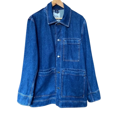 COS Blue Denim Utility Jacket Size L