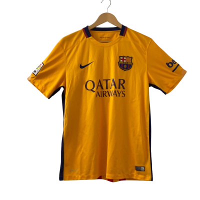 NIKE Men's FC Barcelona 2015-2016 Away Football Shirt Soccer Jersey 658785-740 Size M Yellow