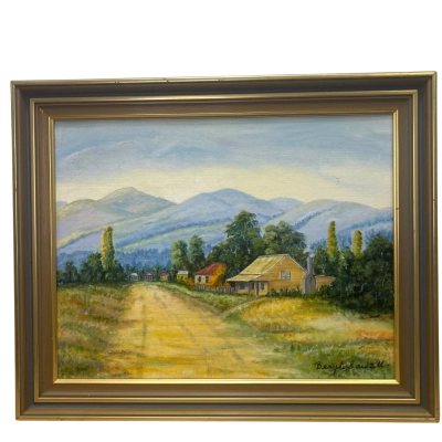 Original Oil Painting Australian Landscape Signed Beryl Sawtell