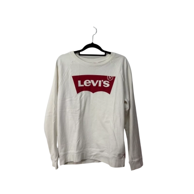 Levis Womens Crewneck Sweatshirt Size XS White 