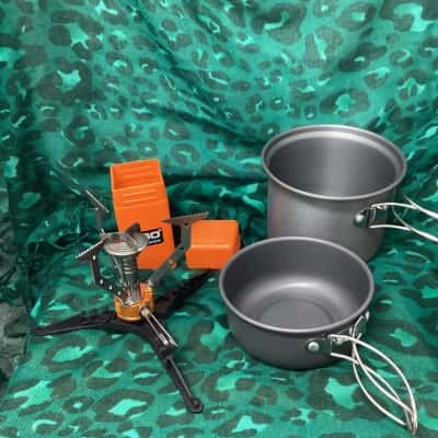 360 degrees Camping Cookware Set with Stove