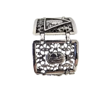  Womens Silver Tone Egyptian Style Bracelet with Clasp