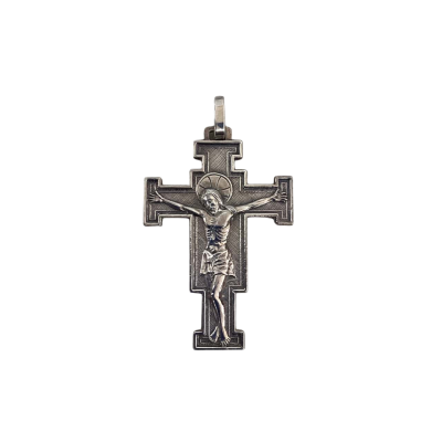  Womens Vintage Estate Pendant Sterling Silver Crucifix (Stamped 925)