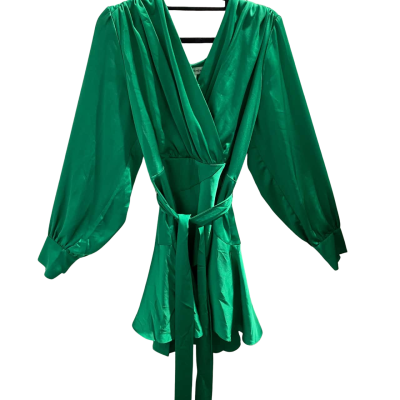 BNWT Forever New Womens  Size 16 Formal Dress Green Satin RRP $169.99