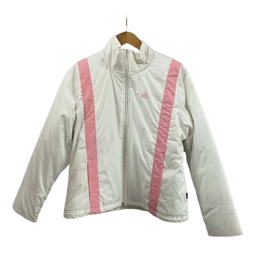 Adidas Women’s Size 14 Basic Padded Puffer Jacket White/Pearl Pink