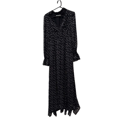 Hansen & Gretel Womens  Size S Long Sleeve Dress / Maxi Dress Black  / Polka Dot 