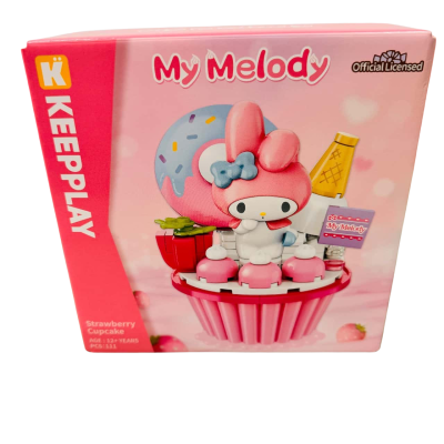 Keeppley My Melody Strawberry Cupcake Building Block Set – Sanrio Sweet Cake Series 