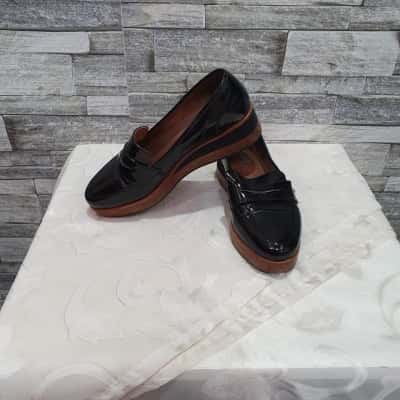  Zazou boston Womens  Size 36  wedeged Loafers Black  