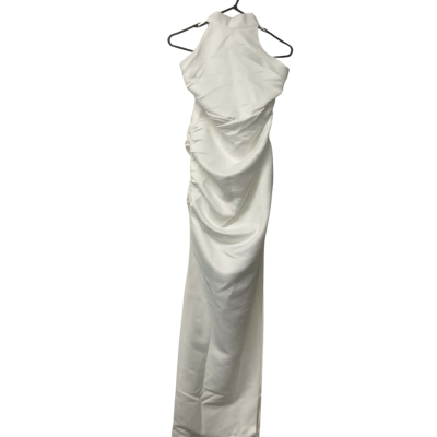 Womens Bianca and Bridgett Size 14 Cocktail Halter Dress White 