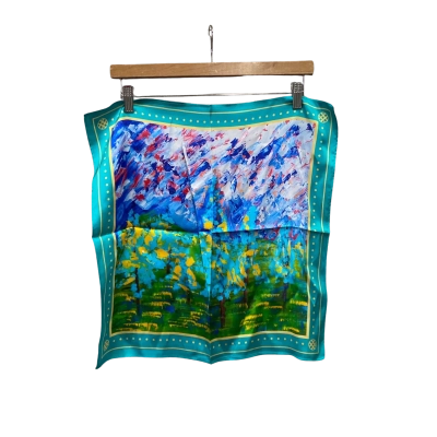  Womens Silk Square Scarf Multicoloured / Print