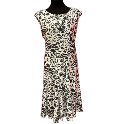 Liz Jordan Womens  Size 14 Black  / Pattern / White Dress