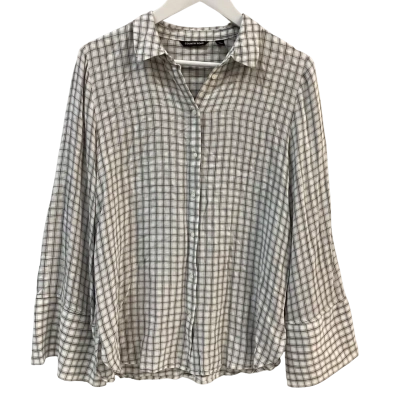 Country Road Womens Size 10 Long Sleeve Shirt Grey 