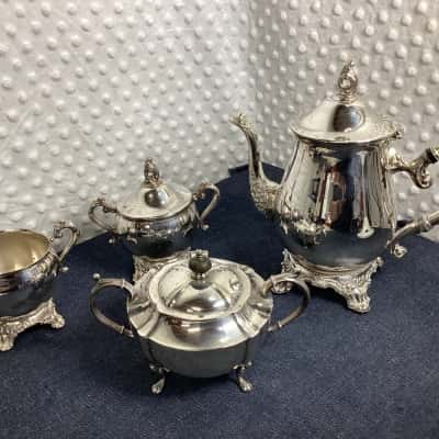 Vintage Ranleigh Silver Plated Teapot Set