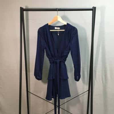 Lioness Womens  Size S Cocktail Dress Navy Blue 