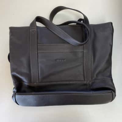 Hunt Brown Cowhide Leather Shoulder Bag 