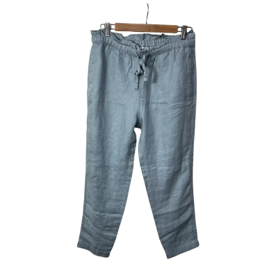 Country Road Womens Size 10 Pale Blue 100% Linen Straight Leg Pants 