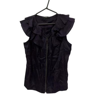 Cue Womens Size 14 Zip up Top Purple 