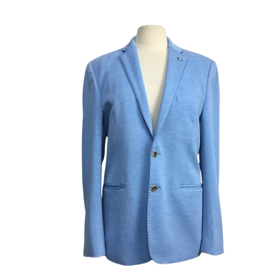 Politix Mens  Size L Slim Stretch Blue Textured Blazer 