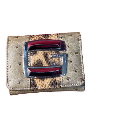 Guess Women's Wallet with Large G Logo Buckle Brown 