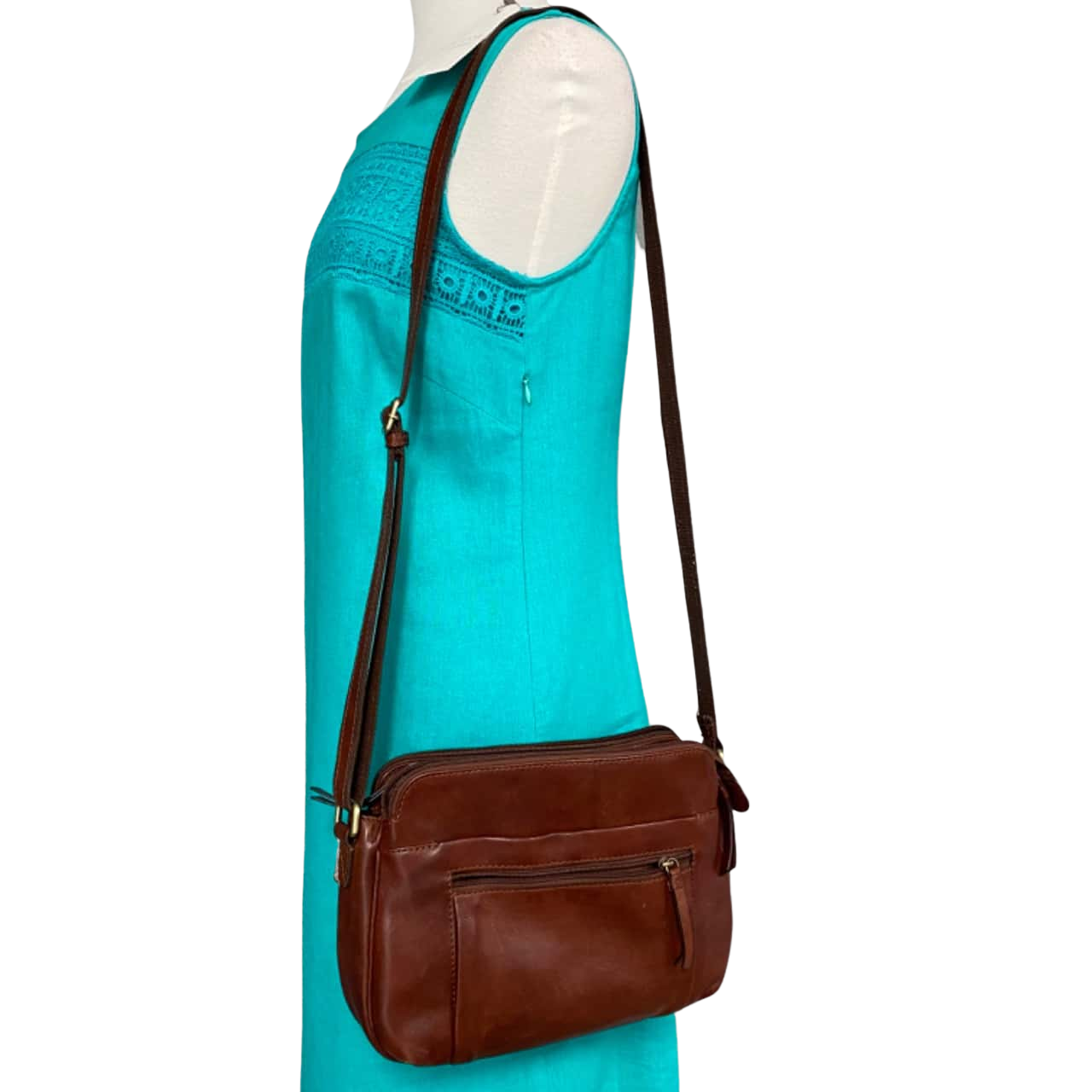 Valenti Womens Cross Body Bag Brown (s)