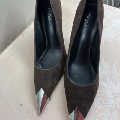 Tony Bianco Womens  Size 8 Heels Brown / Silver 