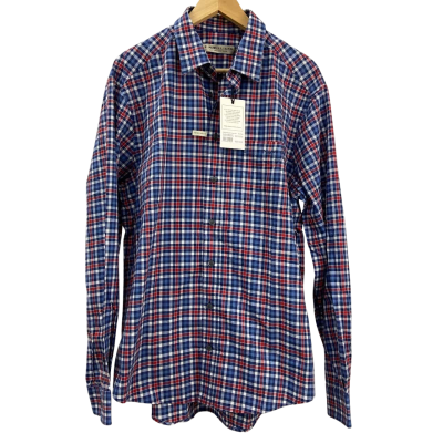 Brand New - R.M. Williams - Mens 100% Cotton Collins Standard Collar Shirt - Size XL - Multicoloured (RRP $129)